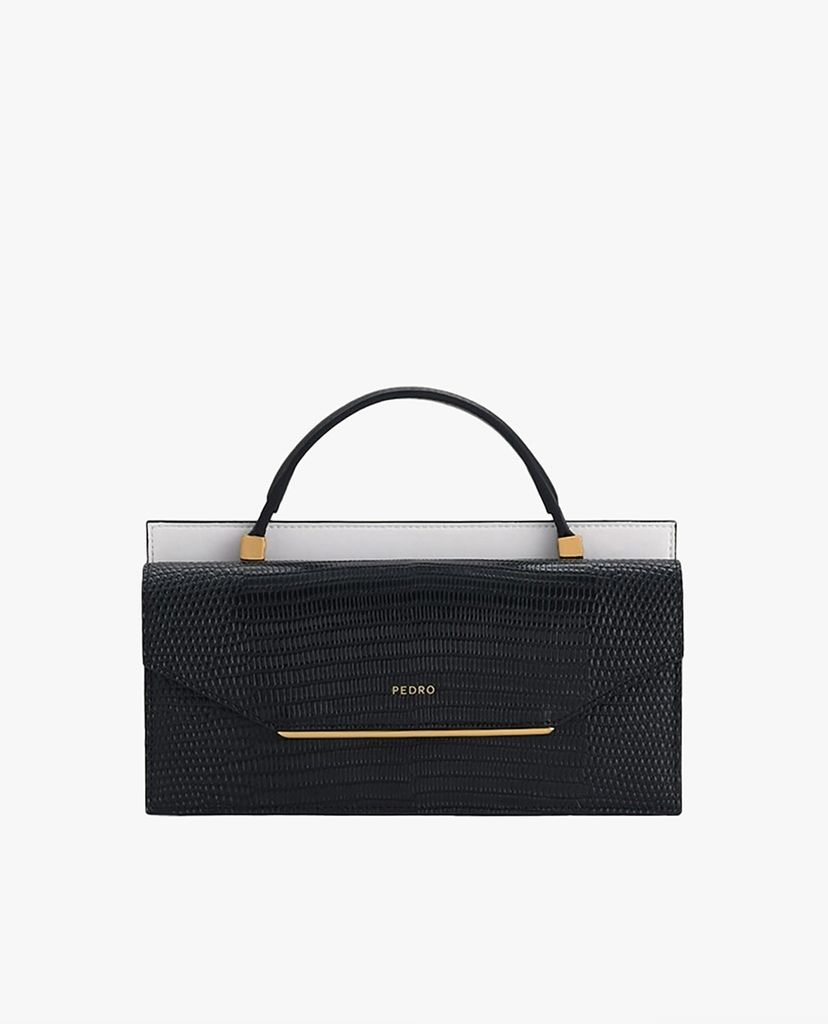 PEDRO - Ví nữ cầm tay chữ nhật Lizard Effect Leather