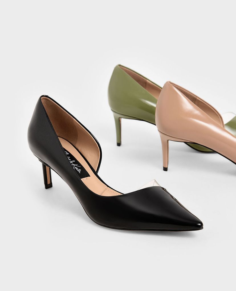 CHARLES & KEITH - Giày cao gót mũi nhọn Patent Leather D Orsay