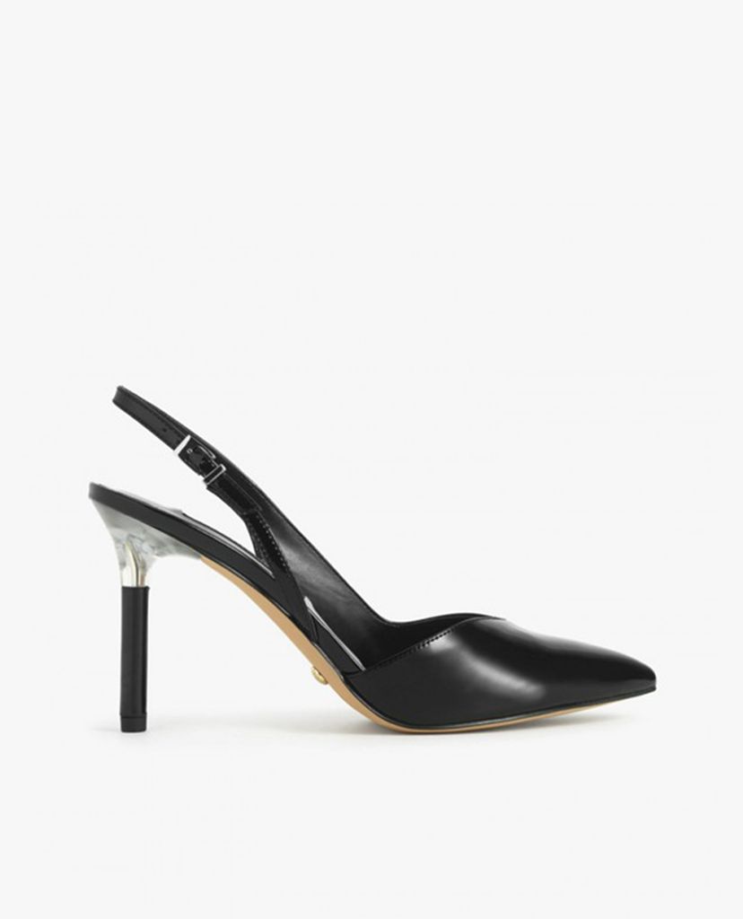 CHARLES & KEITH - Giày cao gót mũi nhọn Patent Leather Half D Orsay