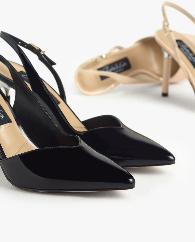CHARLES & KEITH - Giày cao gót mũi nhọn Patent Leather Half D Orsay