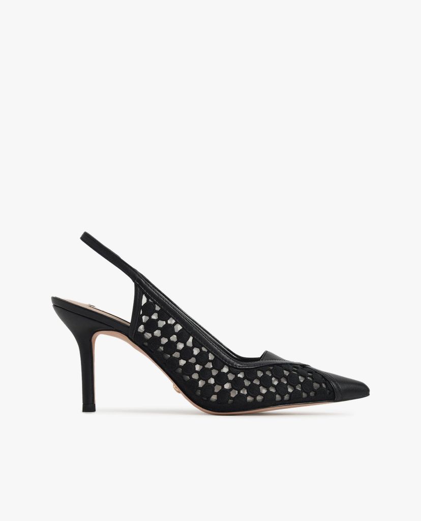 CHARLES & KEITH - Giày cao gót mũi nhọn Crochet & Leather