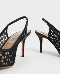 CHARLES & KEITH - Giày cao gót mũi nhọn Crochet & Leather