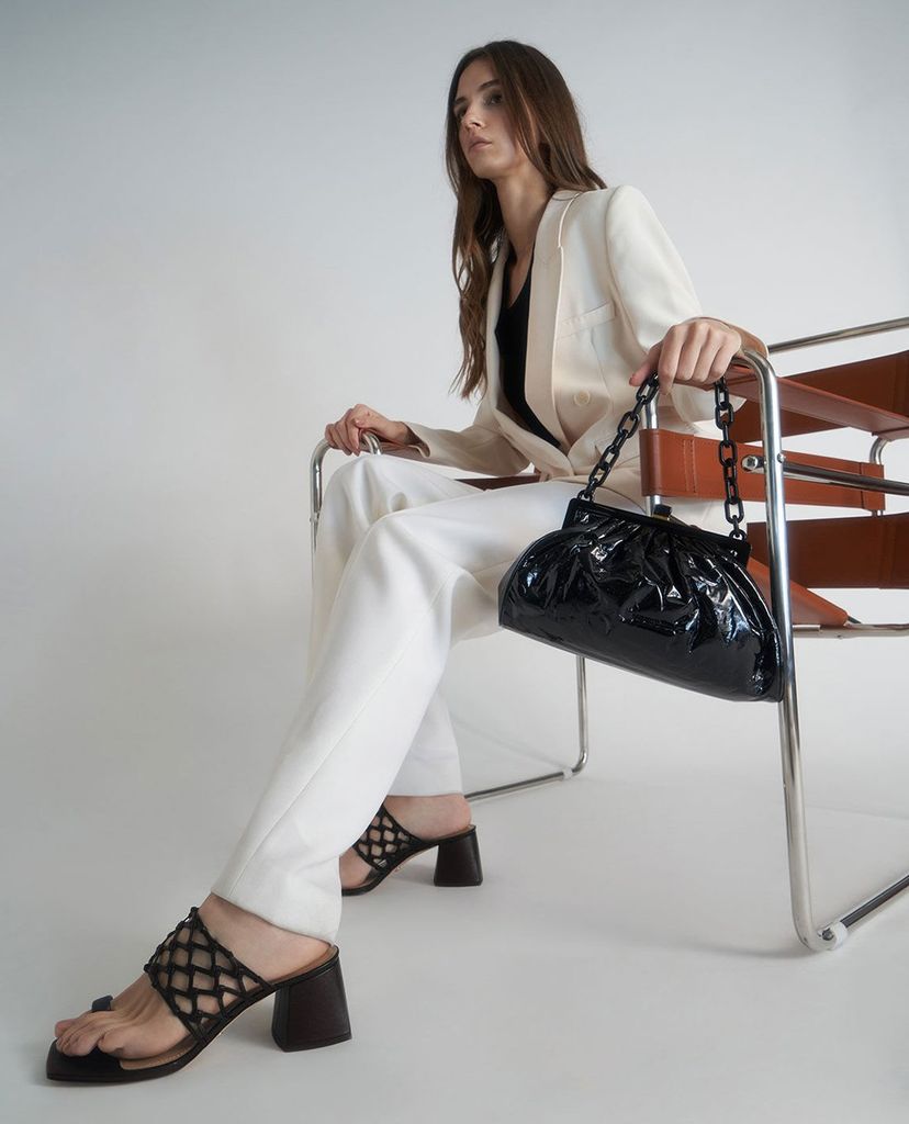 CHARLES & KEITH - Giày sandals cao gót Woven Toe Ring
