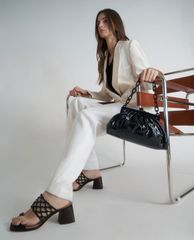 CHARLES & KEITH - Giày sandals cao gót Woven Toe Ring