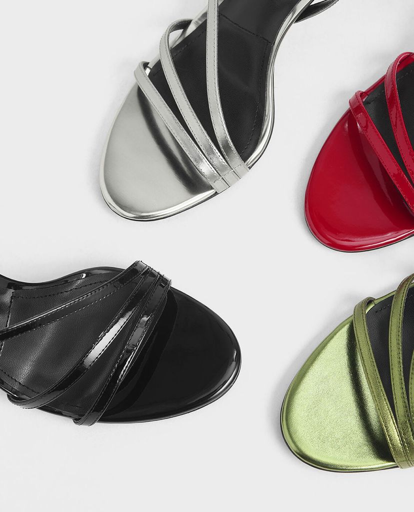 CHARLES & KEITH - Giày cao gót quai mảnh Patent Leather Strappy