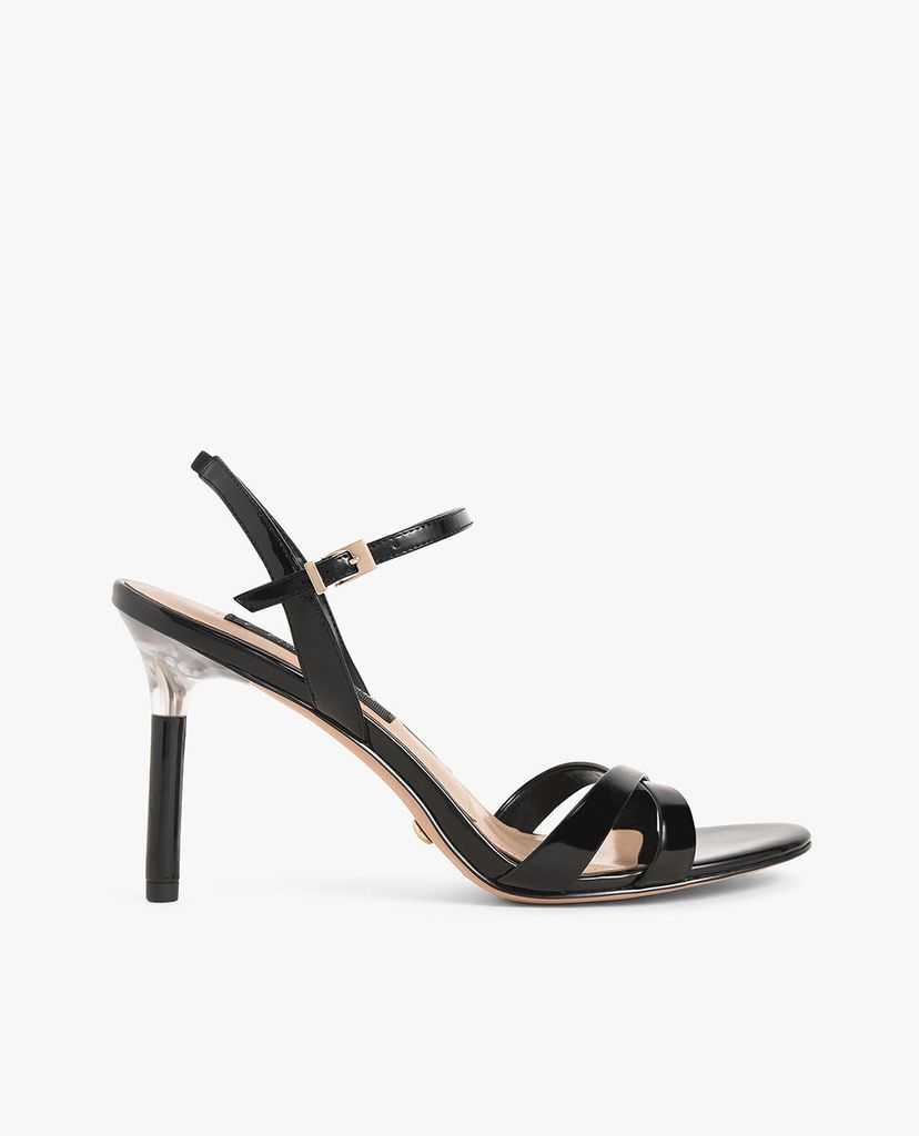 CHARLES & KEITH - Giày cao gót hở mũi Patent Leather Criss Cross
