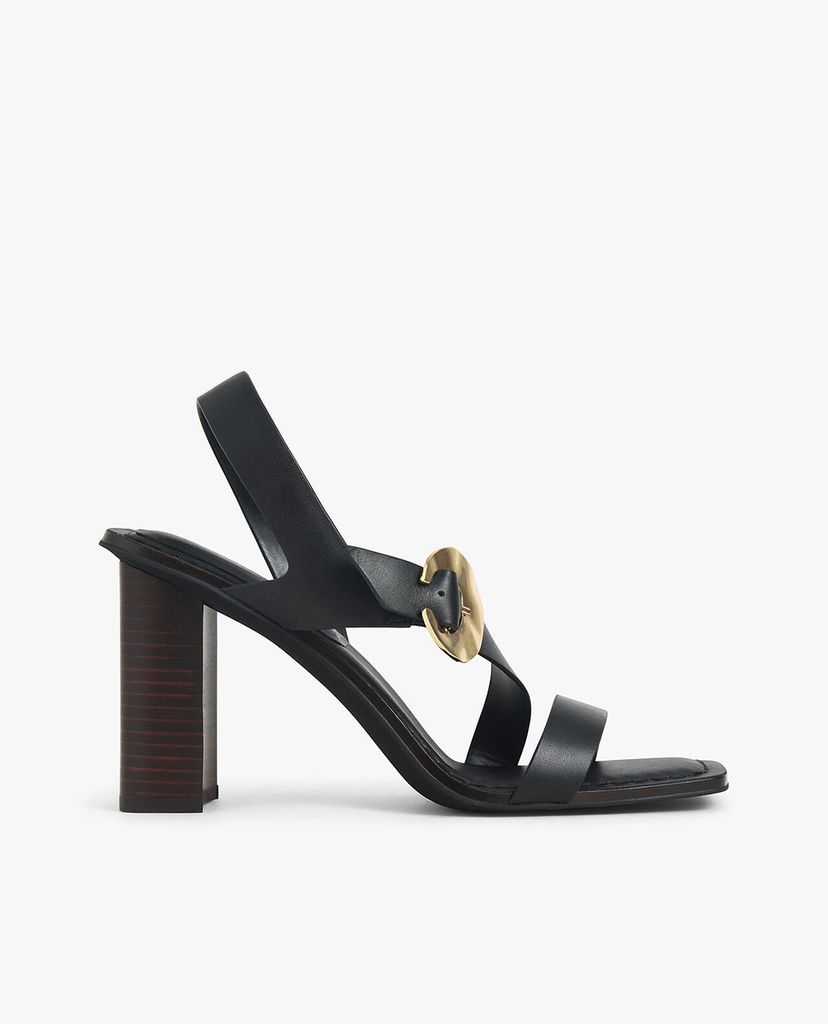 CHARLES & KEITH - Giày cao gót quai ngang Leather Hammered
