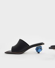 CHARLES & KEITH - Giày cao gót hở mũi Leather Sculptural