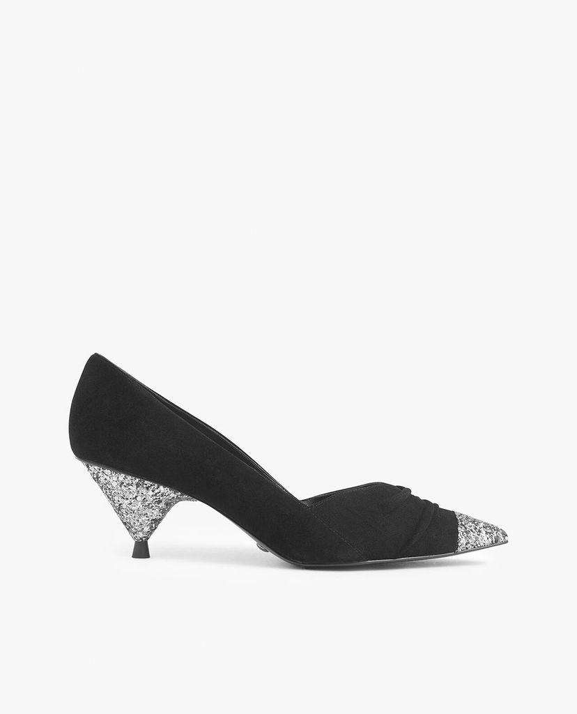 CHARLES & KEITH - Giày cao gót mũi nhọn Glitter Cone