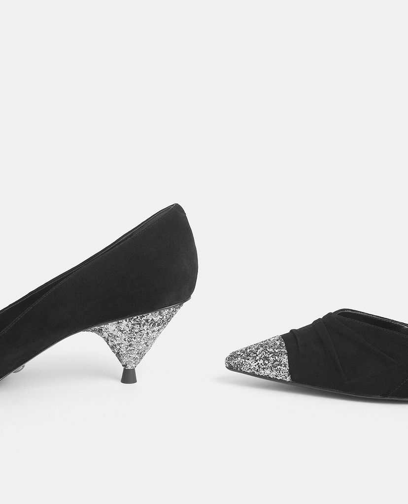 CHARLES & KEITH - Giày cao gót mũi nhọn Glitter Cone