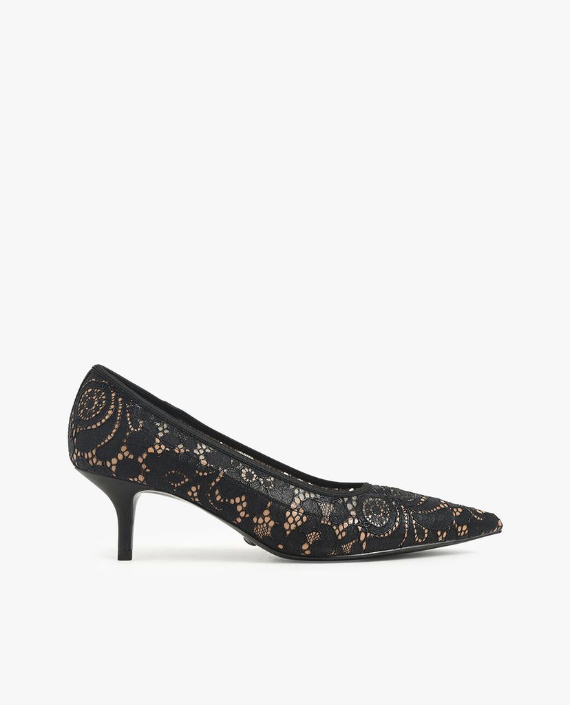 CHARLES & KEITH - Giày cao gót mũi nhọn Lace Pointed
