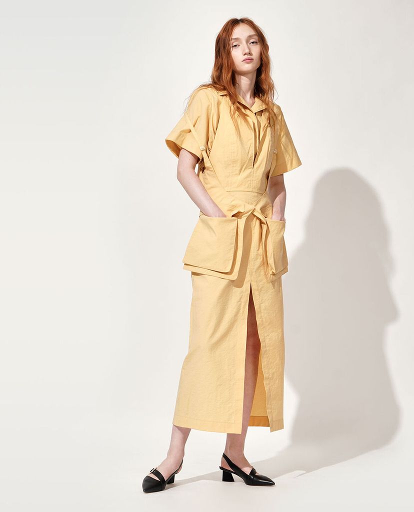 CHARLES & KEITH - Giày cao gót mũi nhọn Leather Hammered