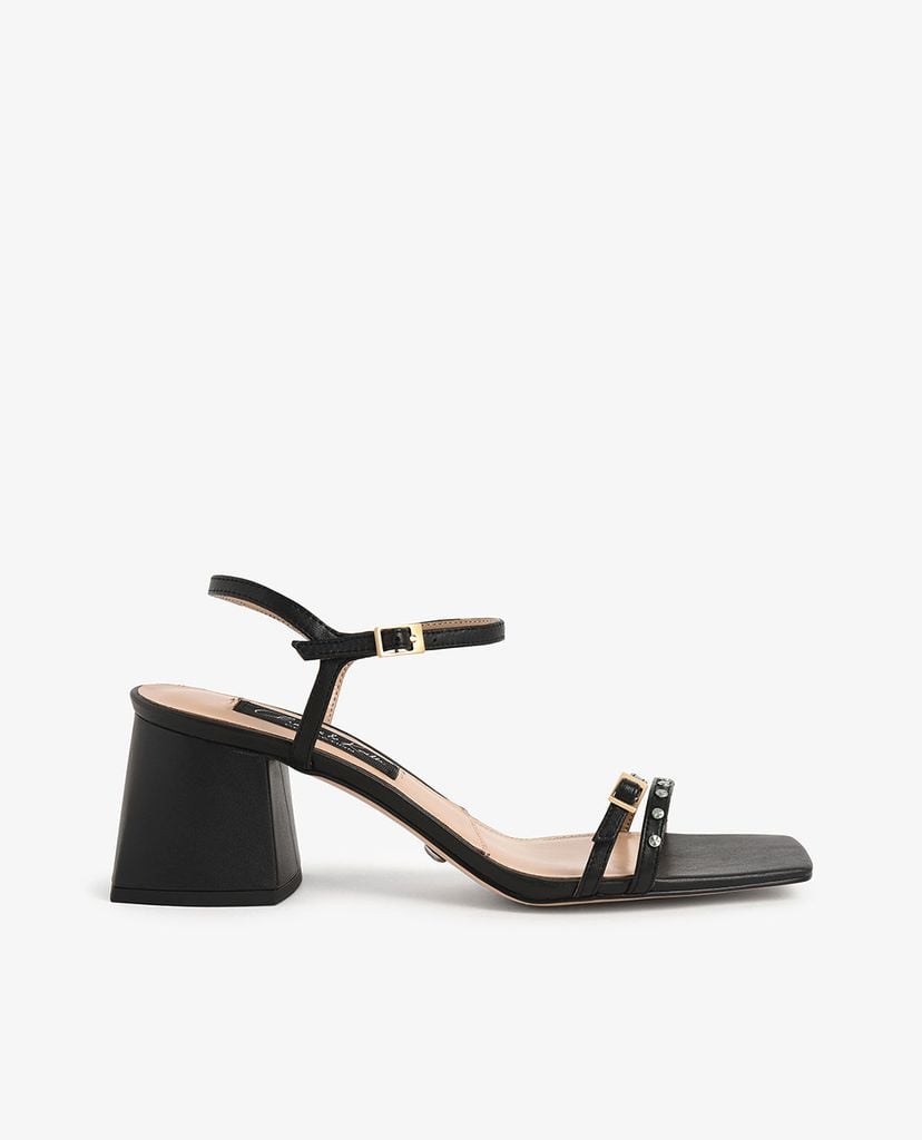 CHARLES & KEITH - Giày cao gót đế vuông quai ngang Pointed Slingback