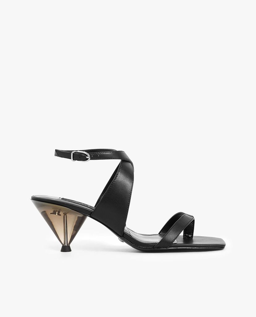CHARLES & KEITH - Giày cao gót quai ngang Leather Cone