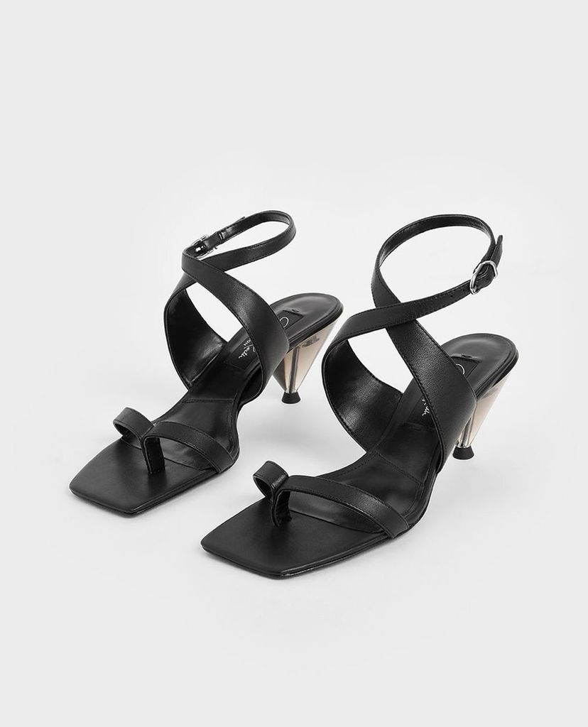 CHARLES & KEITH - Giày cao gót quai ngang Leather Cone