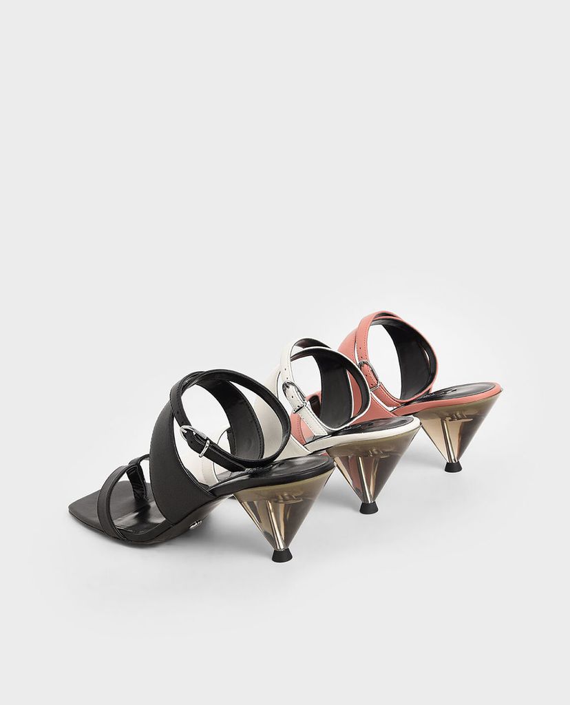 CHARLES & KEITH - Giày cao gót quai ngang Leather Cone