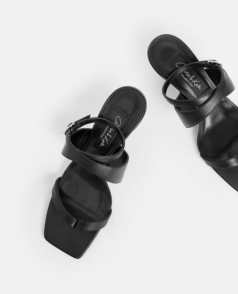 CHARLES & KEITH - Giày cao gót quai ngang Leather Cone