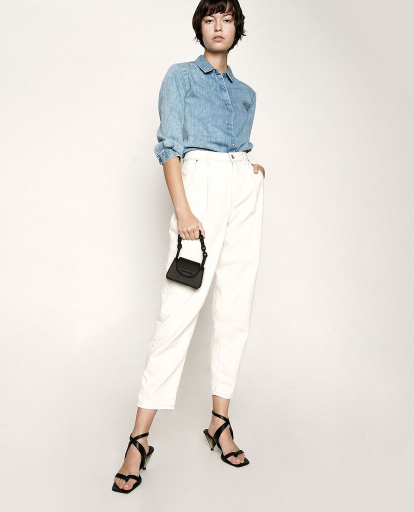 CHARLES & KEITH - Giày cao gót quai ngang Leather Cone
