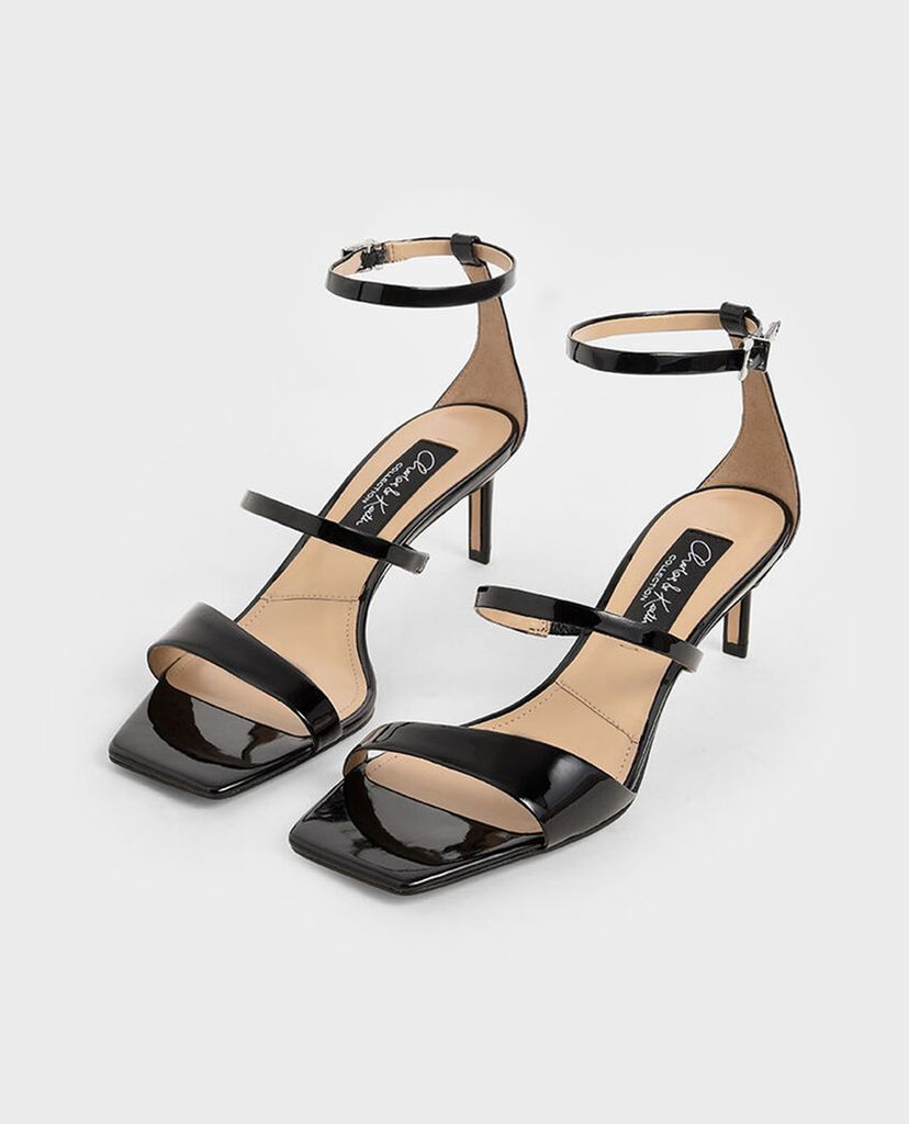 CHARLES & KEITH - Giày cao gót quai ngang Patent Leather Strappy