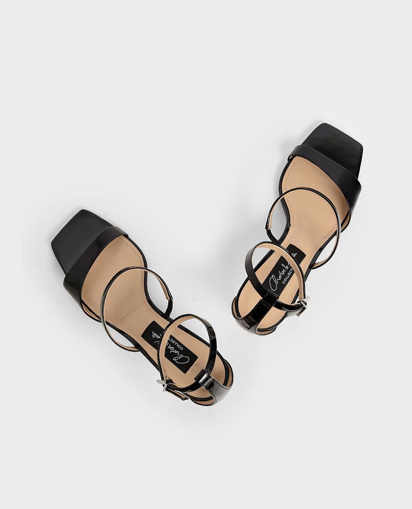 CHARLES & KEITH - Giày cao gót quai ngang Patent Leather Strappy