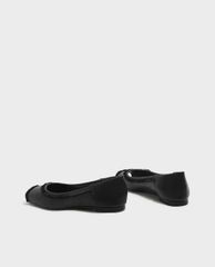 CHARLES & KEITH - Giày búp bê nữ hở mũi Leather Peep