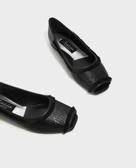 CHARLES & KEITH - Giày búp bê nữ hở mũi Leather Peep