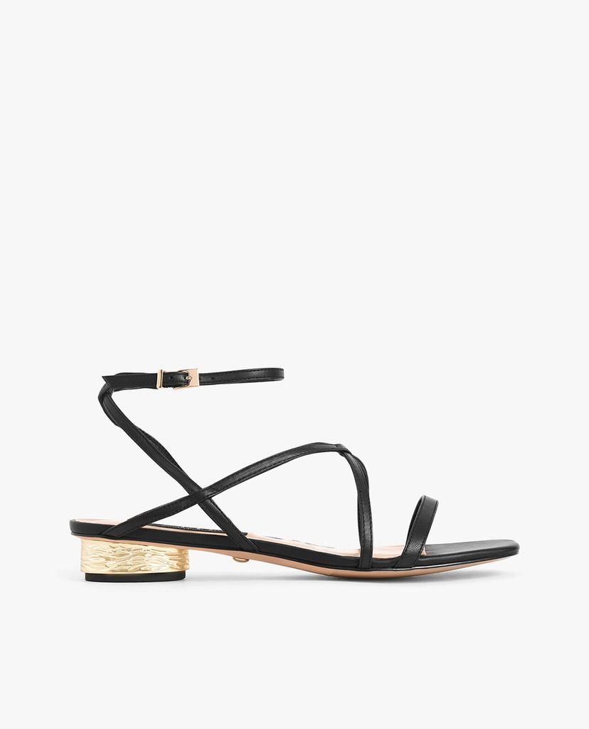 CHARLES & KEITH - Giày sandal nữ quai mảnh Leather Strappy