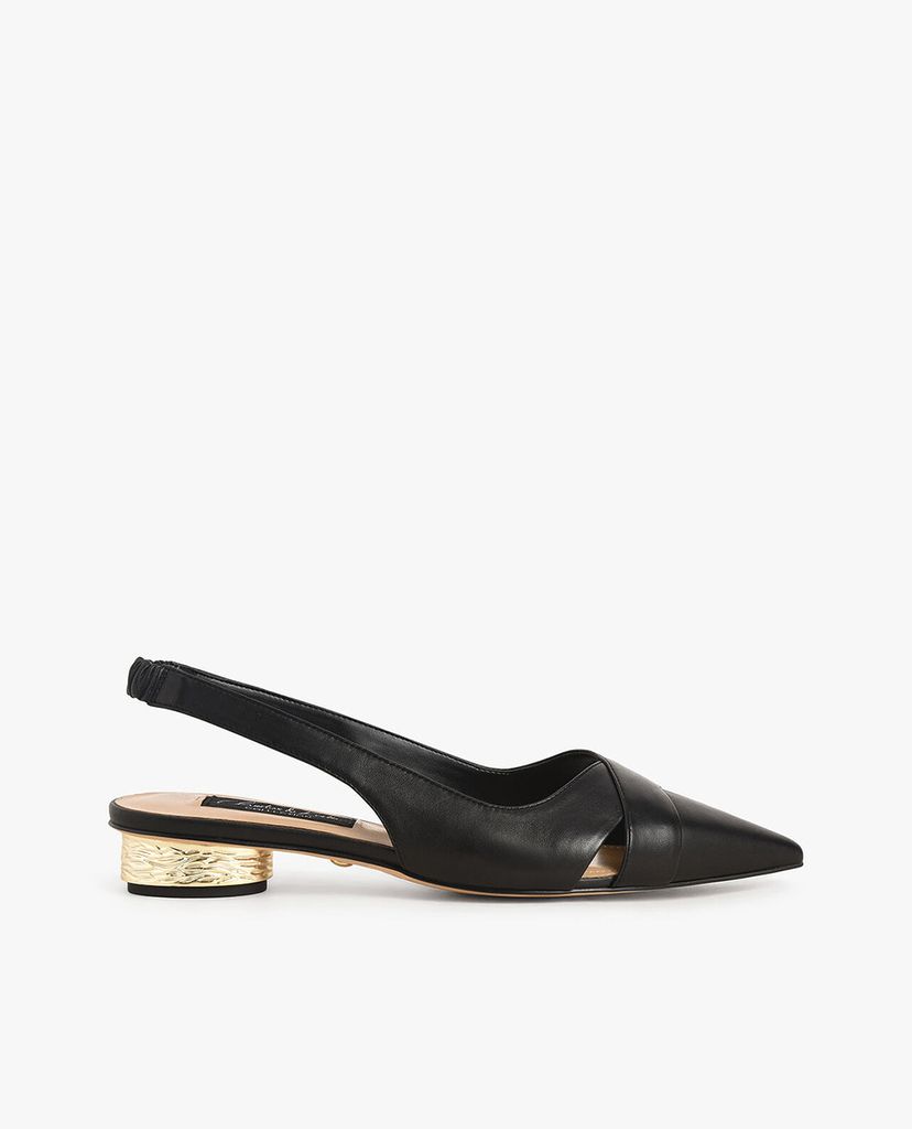 CHARLES & KEITH - Giày cao gót mũi nhọn Leather Slingback
