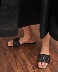 CHARLES & KEITH - Dép nữ quai ngang Asymmetric Toe Crochet