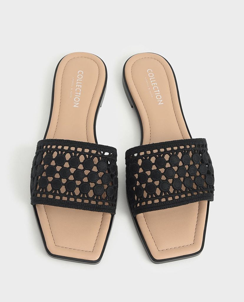CHARLES & KEITH - Dép nữ quai ngang Asymmetric Toe Crochet