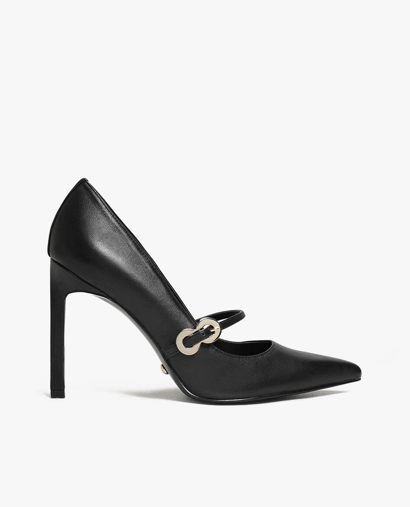 CHARLES & KEITH - Giày cao gót mũi nhọn Leather Infinity