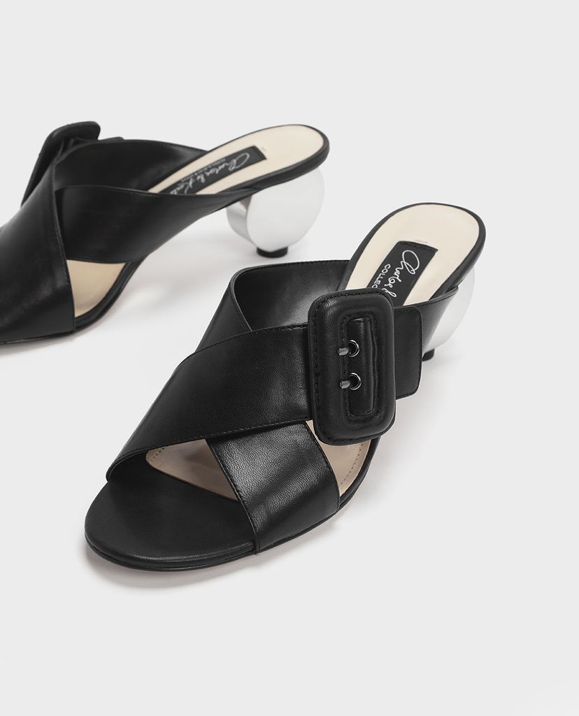 CHARLES & KEITH - Giày cao gót quai chéo Sculptural