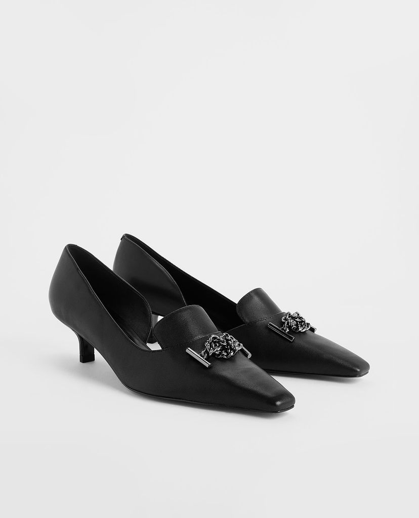 CHARLES & KEITH - Giày cao gót phối dây kim loại Knotted Chain