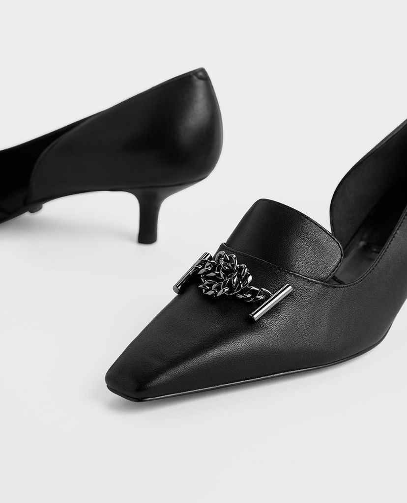 CHARLES & KEITH - Giày cao gót phối dây kim loại Knotted Chain