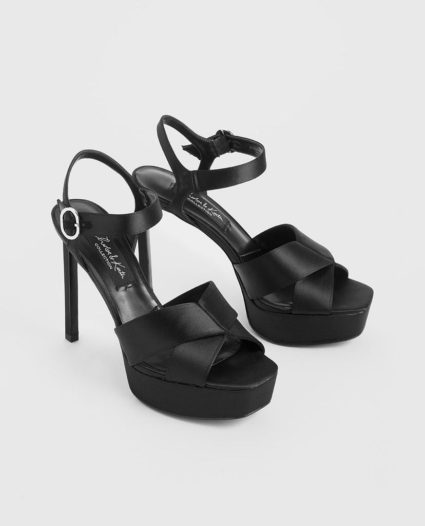 CHARLES & KEITH - Giày cao gót quai chéo Platform Stiletto