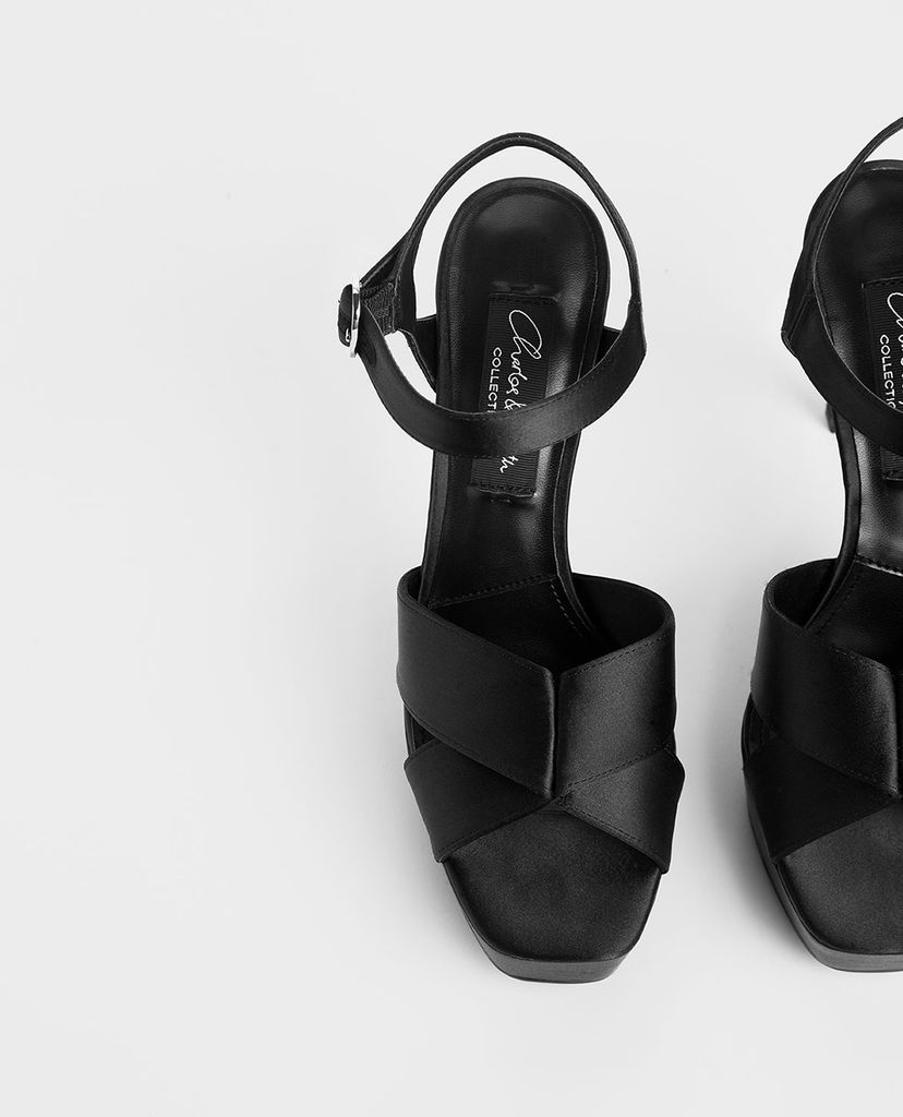 CHARLES & KEITH - Giày cao gót quai chéo Platform Stiletto