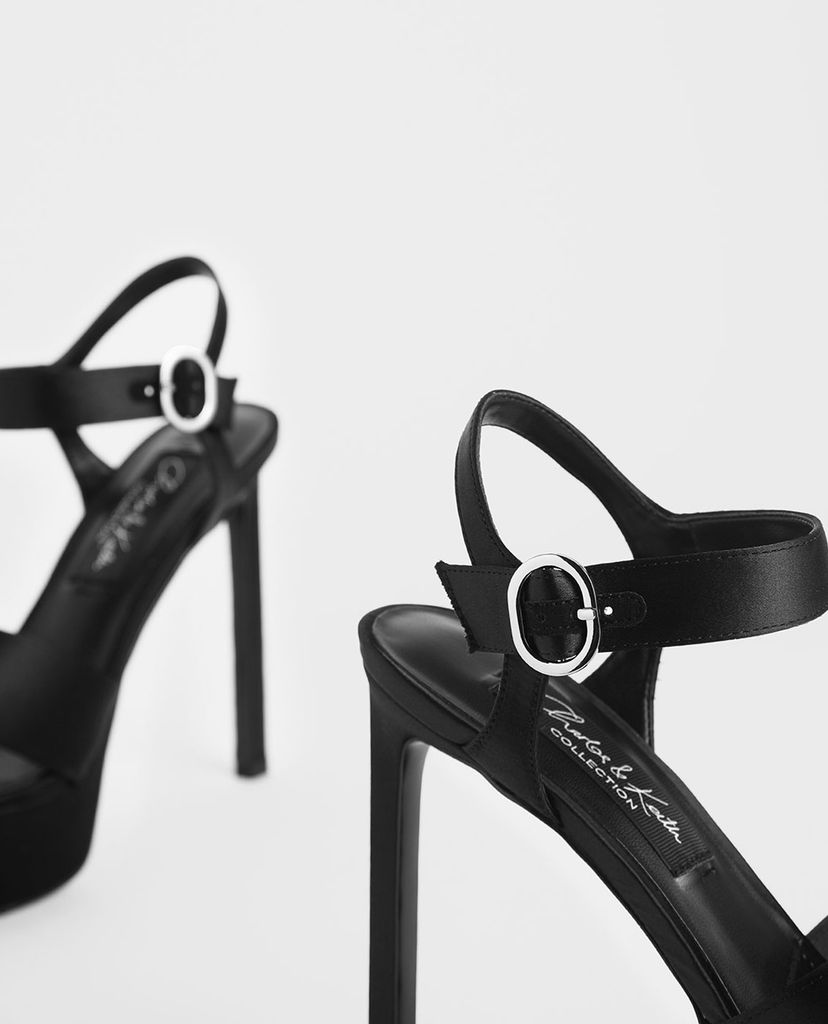 CHARLES & KEITH - Giày cao gót quai chéo Platform Stiletto