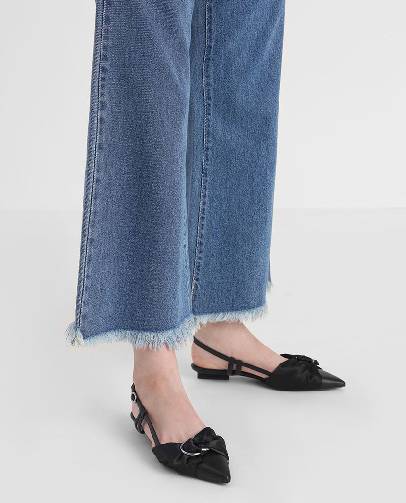 CHARLES & KEITH - Giày đế bệt phối nơ Ring Detail