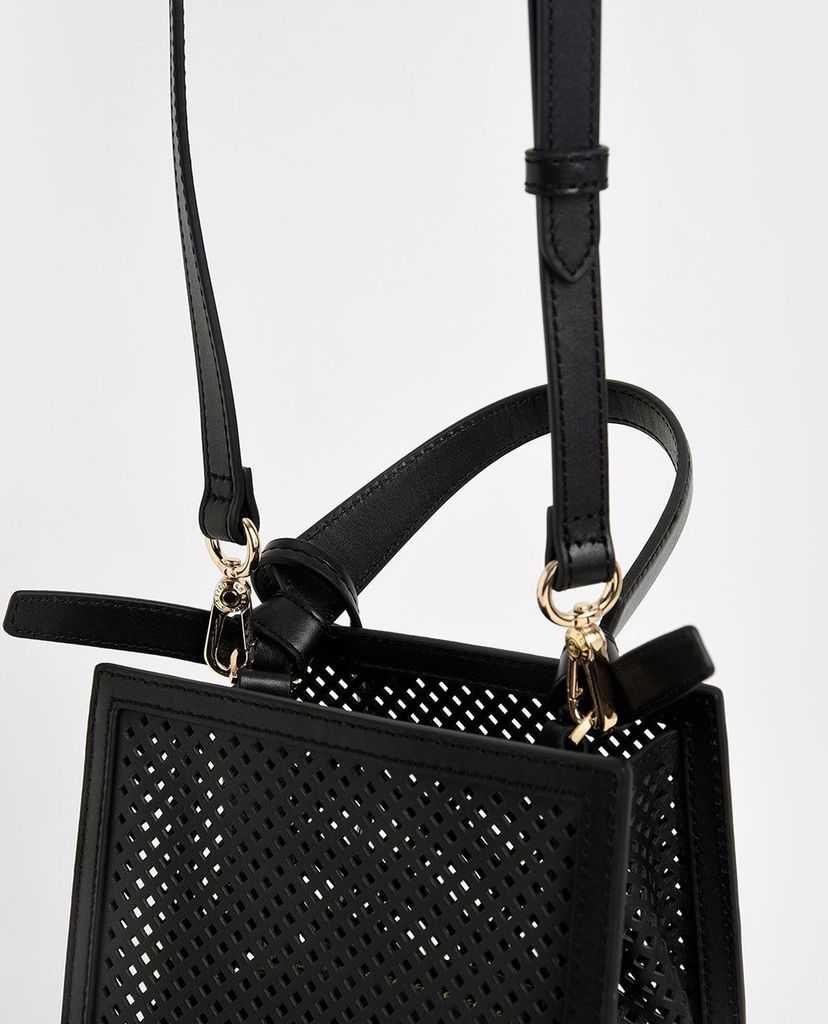 CHARLES & KEITH - Túi tote nữ chữ nhật Knotted Handle