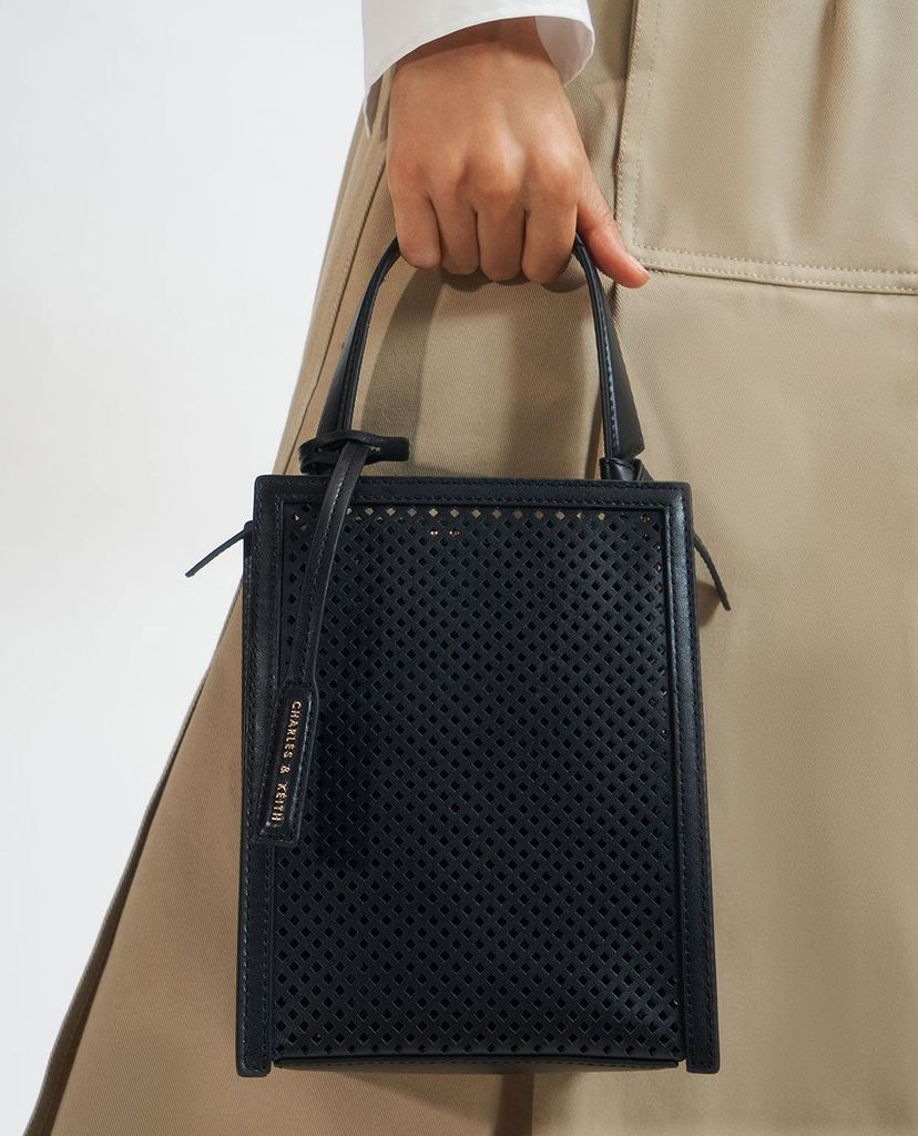 CHARLES & KEITH - Túi tote nữ chữ nhật Knotted Handle