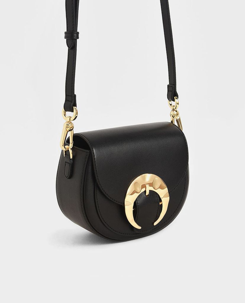 CHARLES & KEITH - Túi đeo chéo nữ Leather Saddle