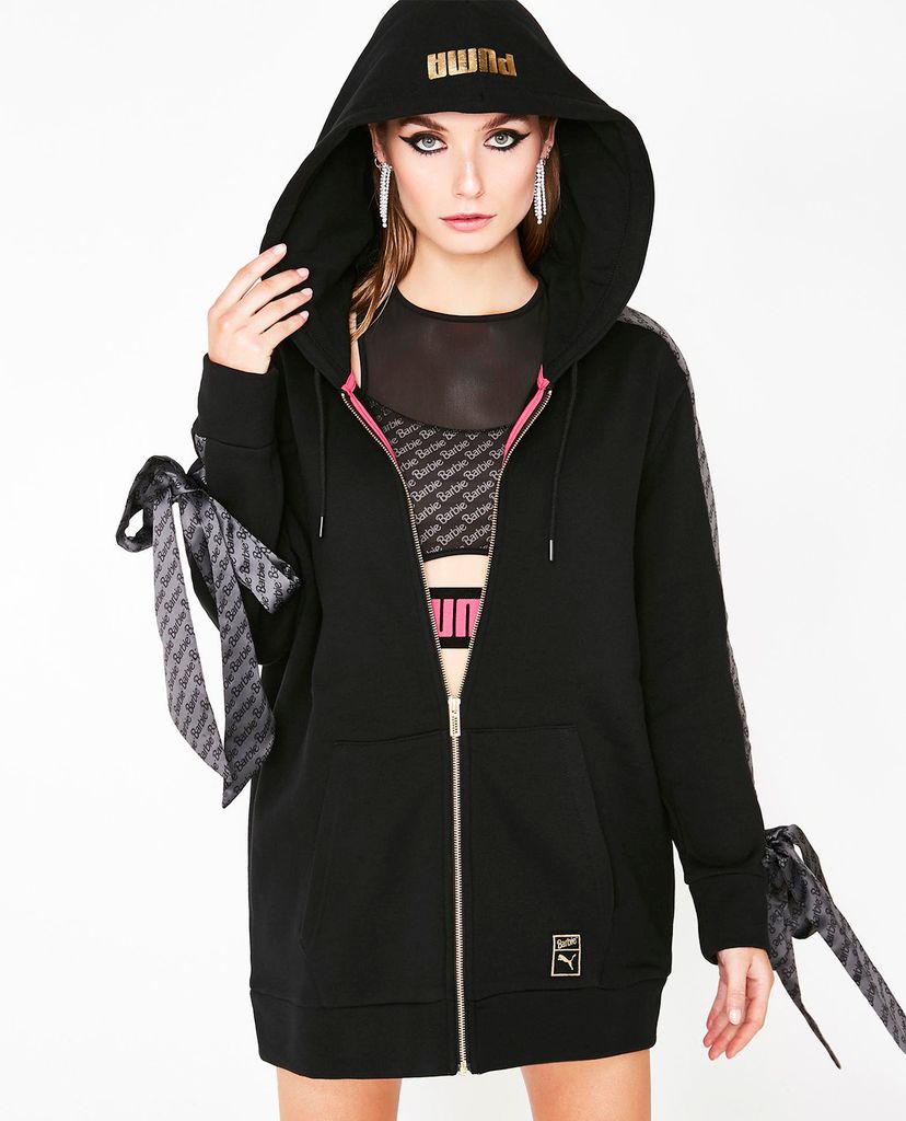 PUMA - Áo Hoodie nữ Zip-Up Puma x Barbie