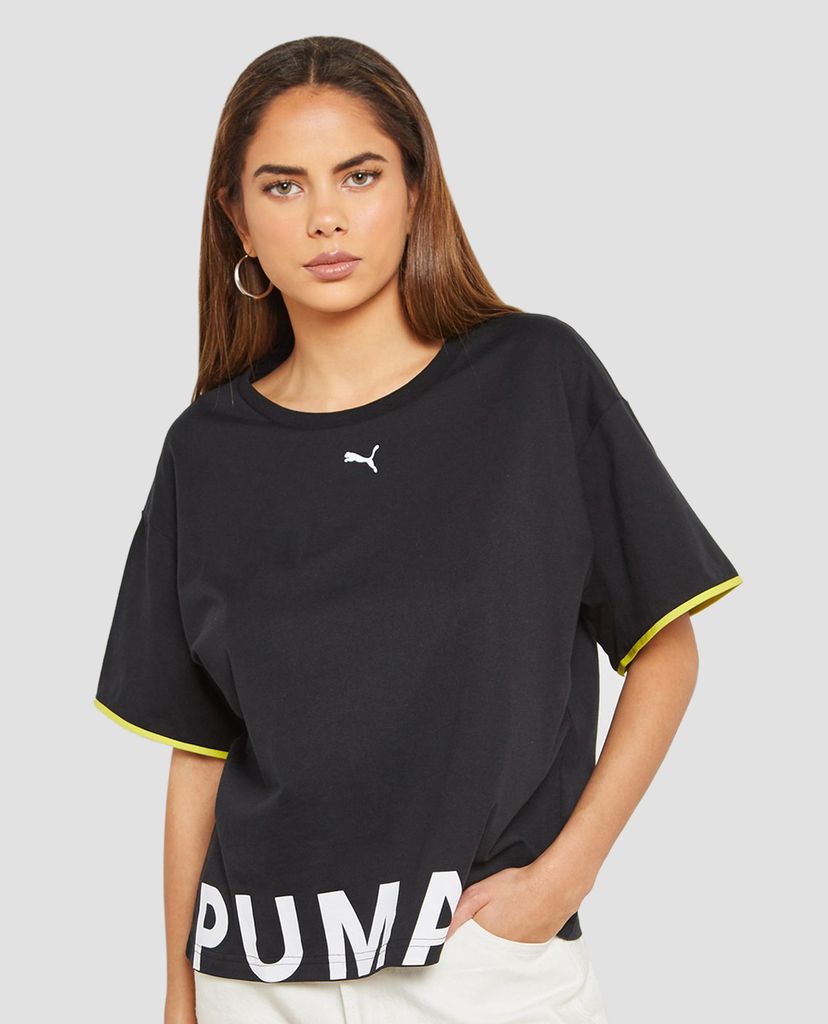 PUMA - Áo thun nữ viền tay Chase Cotton