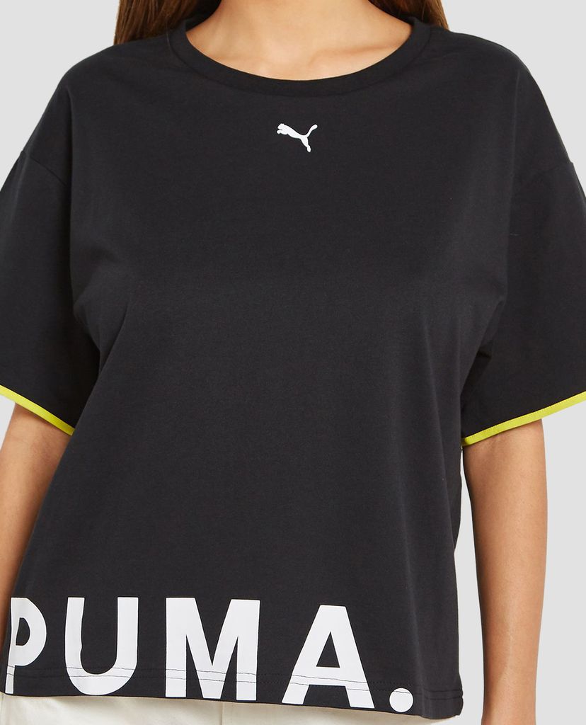 PUMA - Áo thun nữ viền tay Chase Cotton