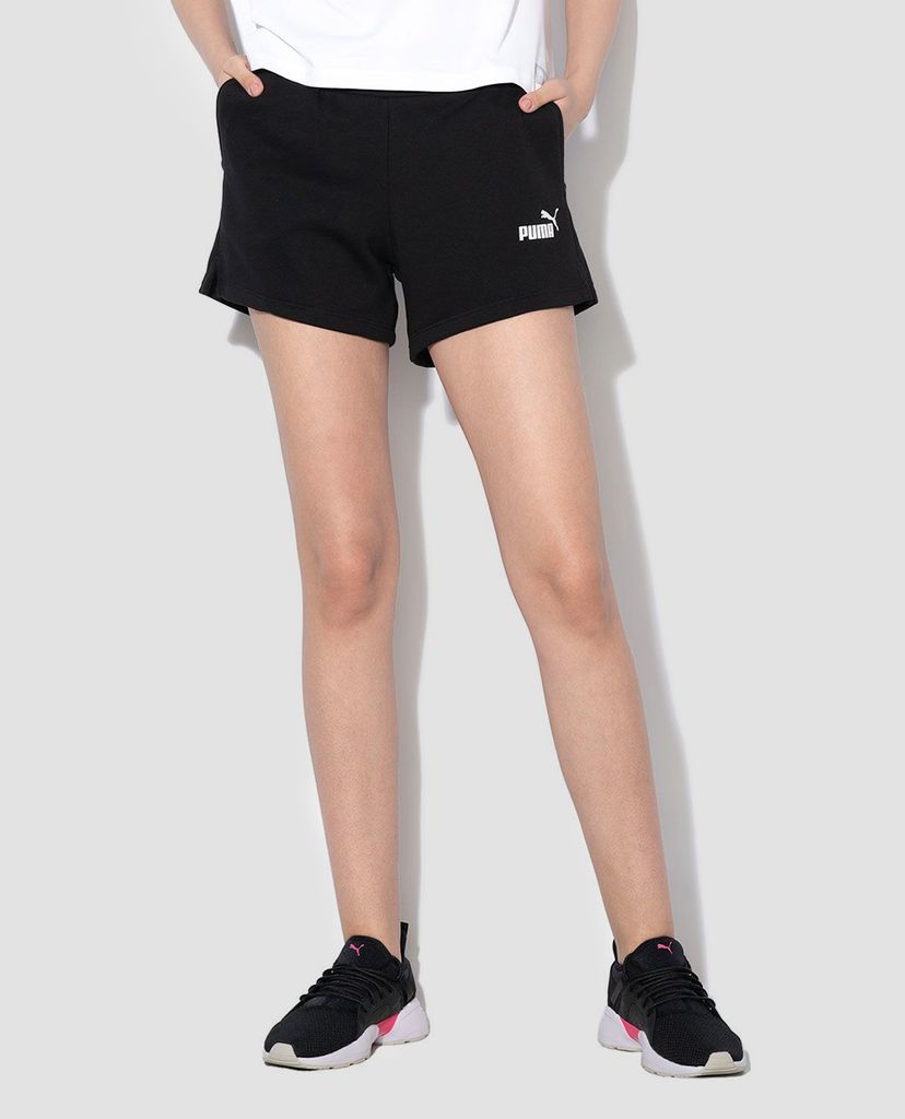 PUMA - Quần short nữ Black ESS Cotton