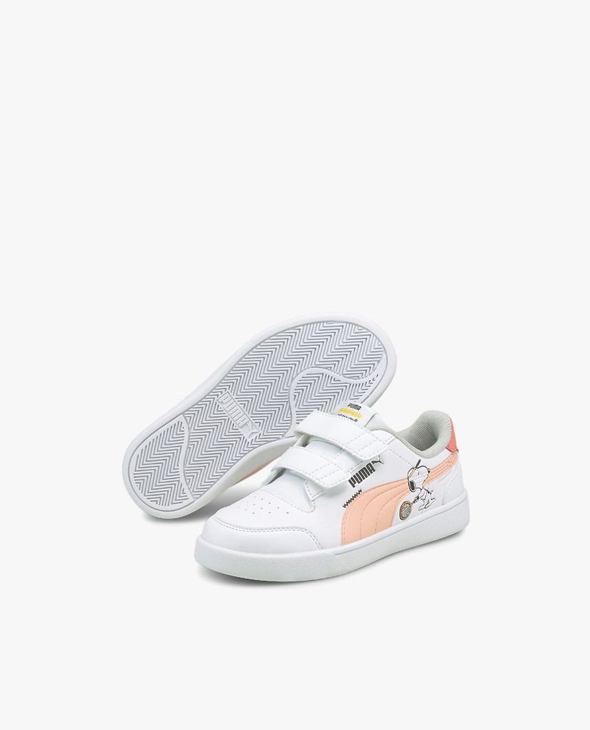 PUMA - Giày sneakers trẻ em phối quai dán PUMA x PEANUTS Shuffle Sportstyle