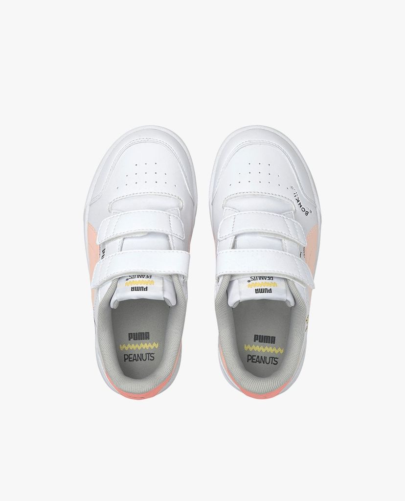 PUMA - Giày sneakers trẻ em phối quai dán PUMA x PEANUTS Shuffle Sportstyle