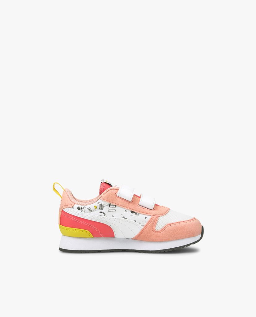 PUMA - Giày sneakers trẻ em phối quai dán Puma x Peanuts R78 Little Sportstyle