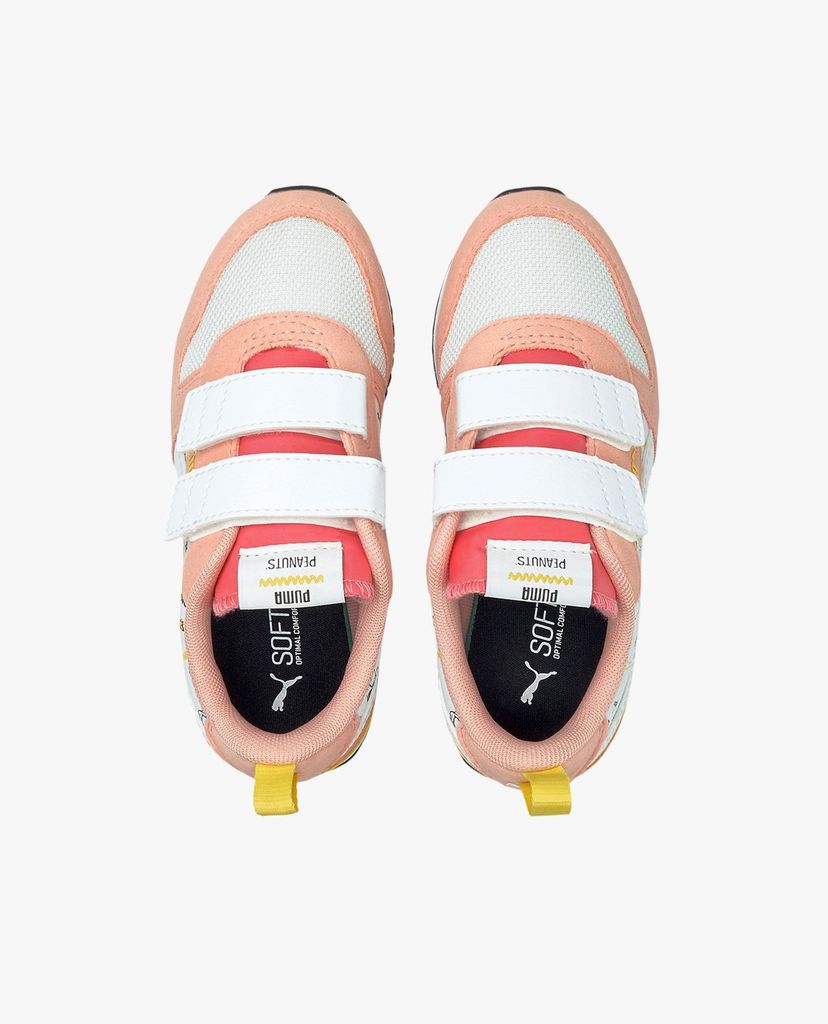 PUMA - Giày sneakers trẻ em phối quai dán Puma x Peanuts R78 Little Sportstyle