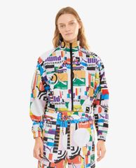 PUMA - Áo khoác thể thao nữ cổ trụ International Printed Woven Sportstyle